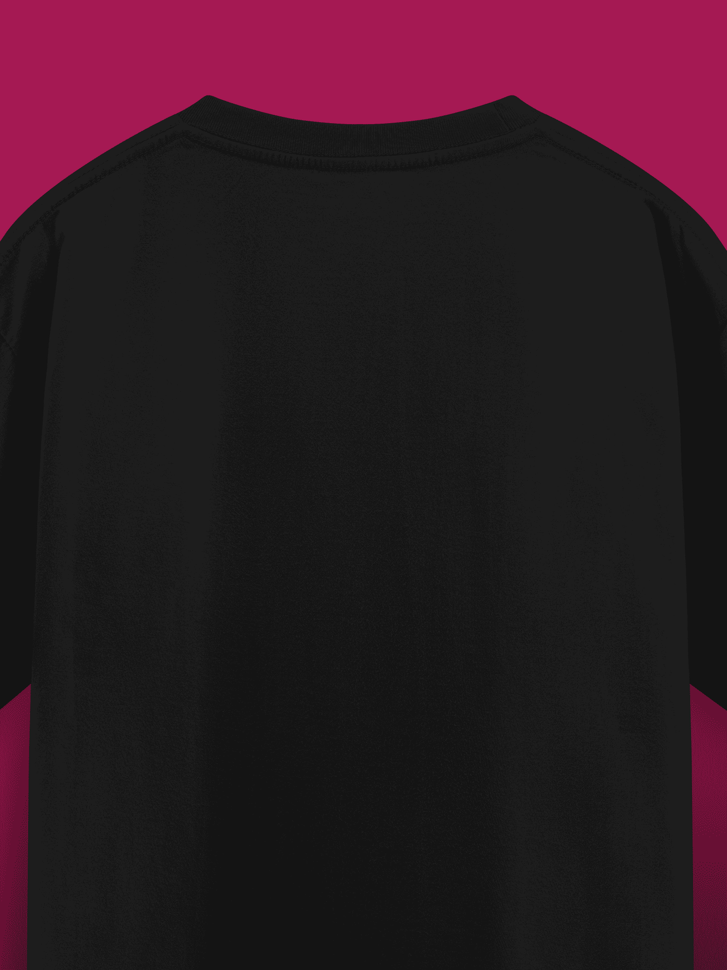 Black t-shirt on a pink background