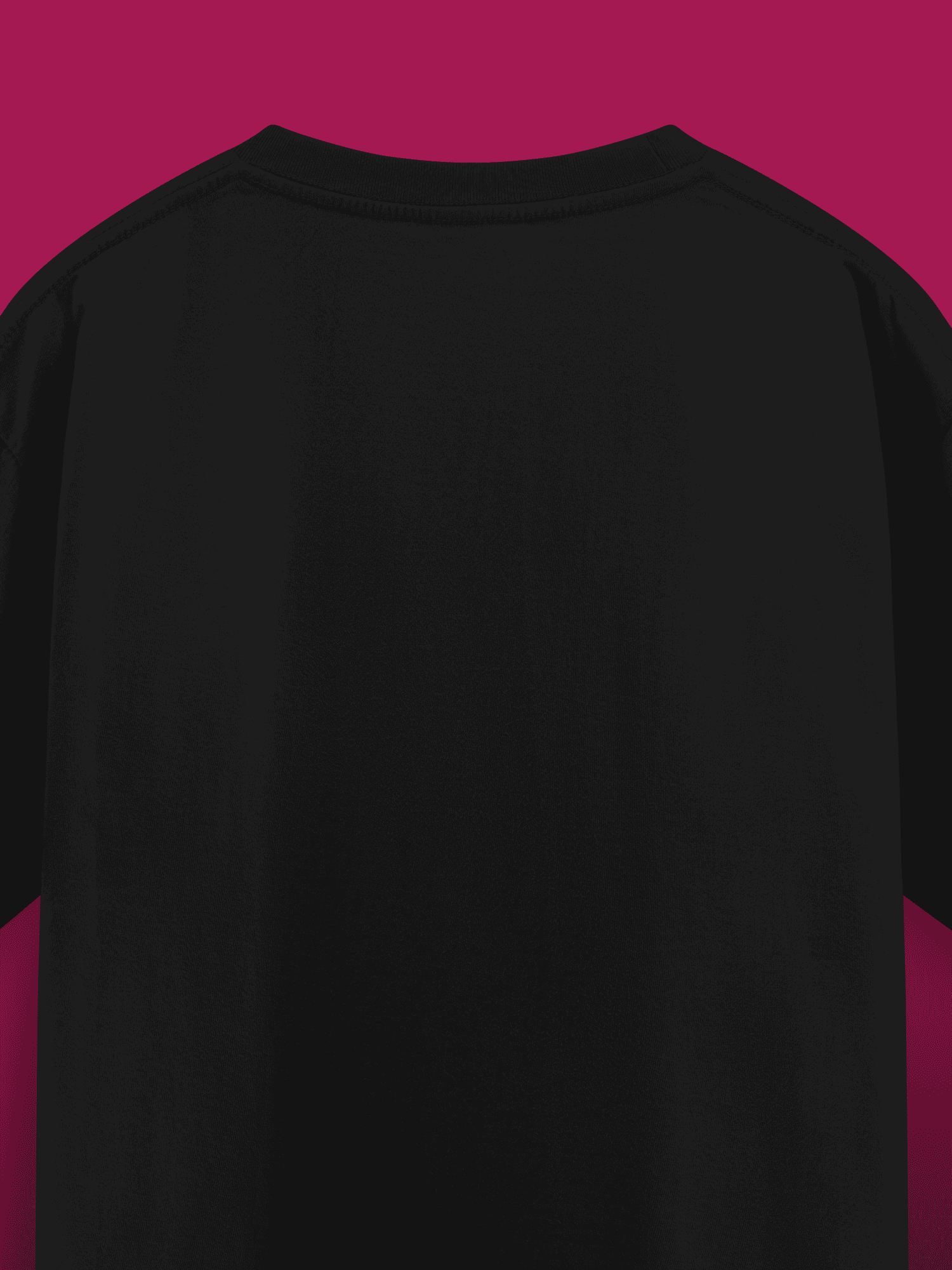 Black t-shirt on a pink background