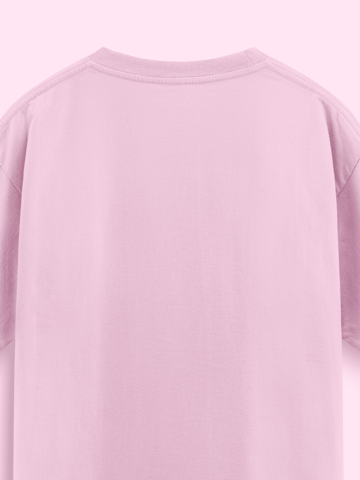 Light pink t-shirt on a light pink background