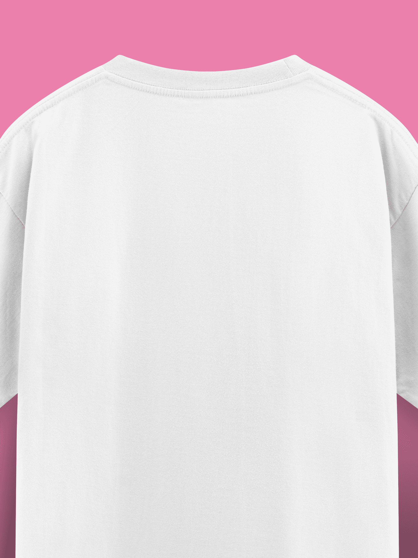 White t-shirt on a pink background